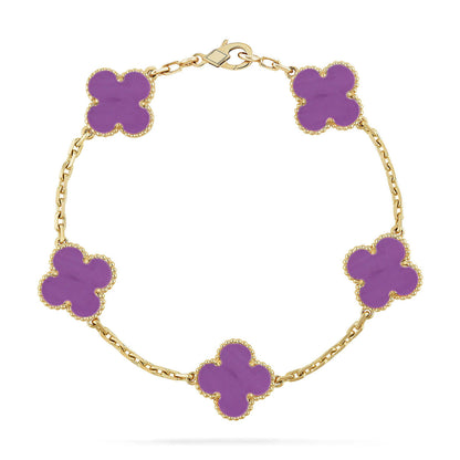 [Stellar Jewelry] CLOVER 5 MOTIF VIOLET BRACELET COLLECTION