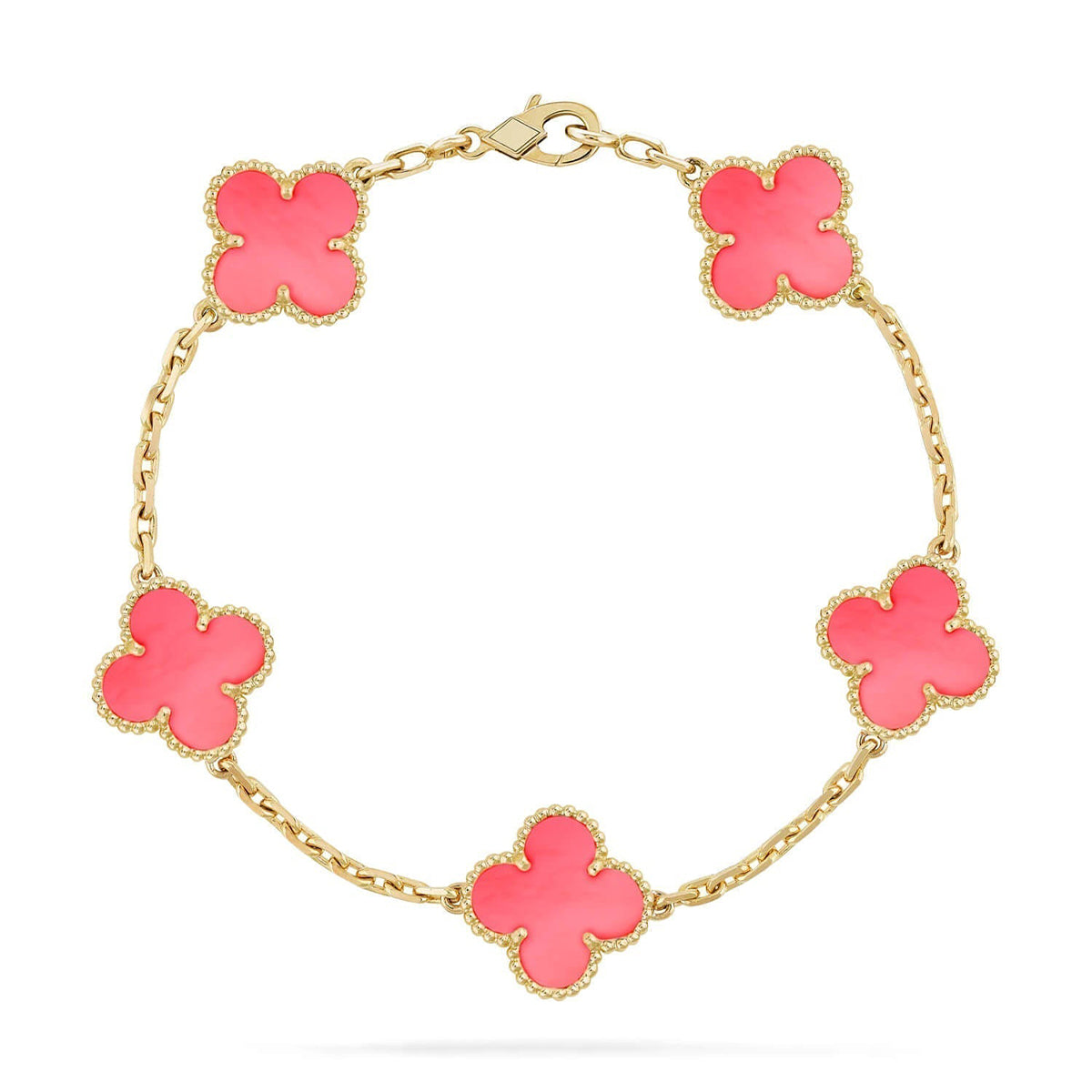 [Stellar Jewelry] CLOVER 5 MOTIFS  PINK MOP BRACELET COLLECTION