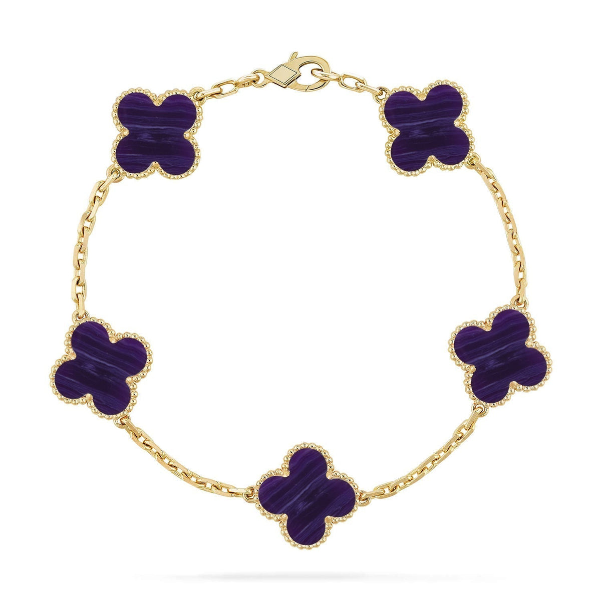 [Stellar Jewelry]CLOVER 5 MOTIF PURPLE STRIPES BRACELET COLLECTION