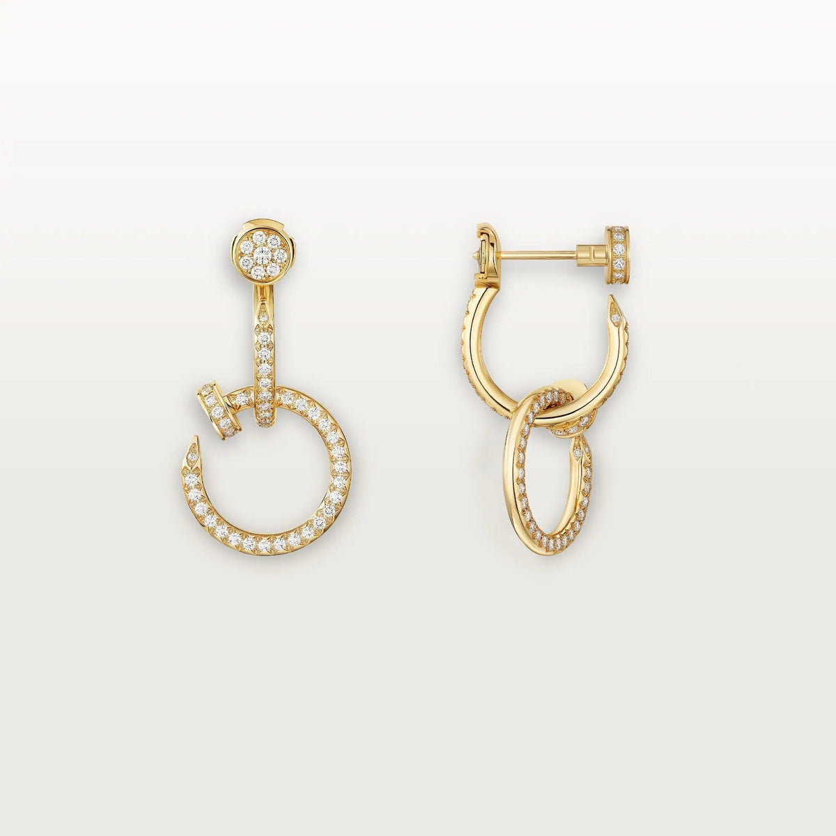 [Stellar Jewelry]JUSTE FULL DIAMOND DOUBLE EARRINGS