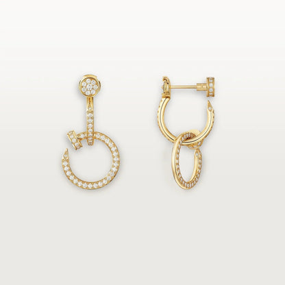 [Stellar Jewelry]JUSTE FULL DIAMOND DOUBLE EARRINGS