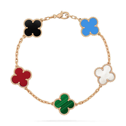 [Stellar Jewelry]CLOVER 5 MOTIFS MULTICOLOR BRACELET