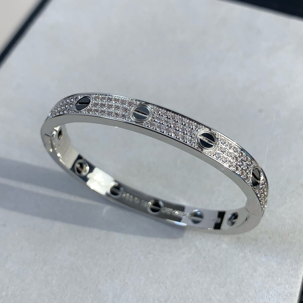 [Stellar Jewelry]LOVE BRACELET 6.1MM DIAMOND-PAVED CERAMIC