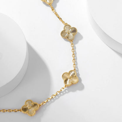 [Stellar Jewelry]CLOVER 10 MOTIFS LASER NECKLACE