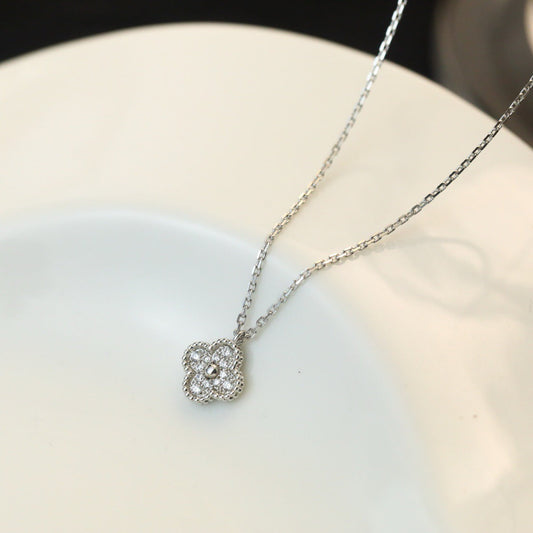 [Stellar Jewelry]CLOVER MINI 9.5MM PENDANT DIAMOND NECKLACE
