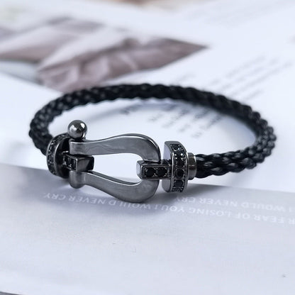 [Stellar Jewelry]FORCE LARGE SERIES HORSESHOE BLACK SAMURAI BRACELET