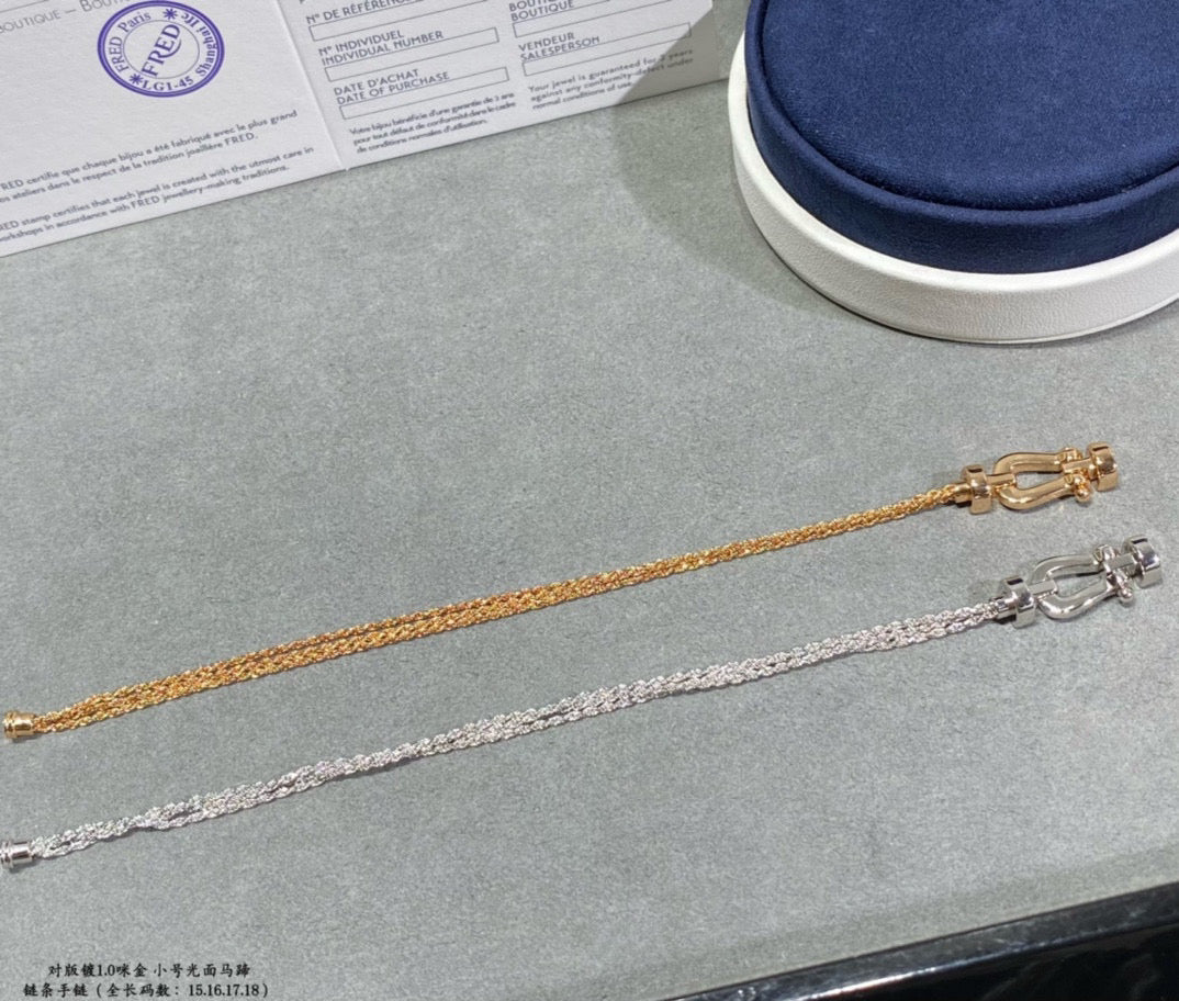 [Stellar Jewelry]FORCE SMALL HORSESHOE  DIAMOND CHAIN ROPE BRACELET