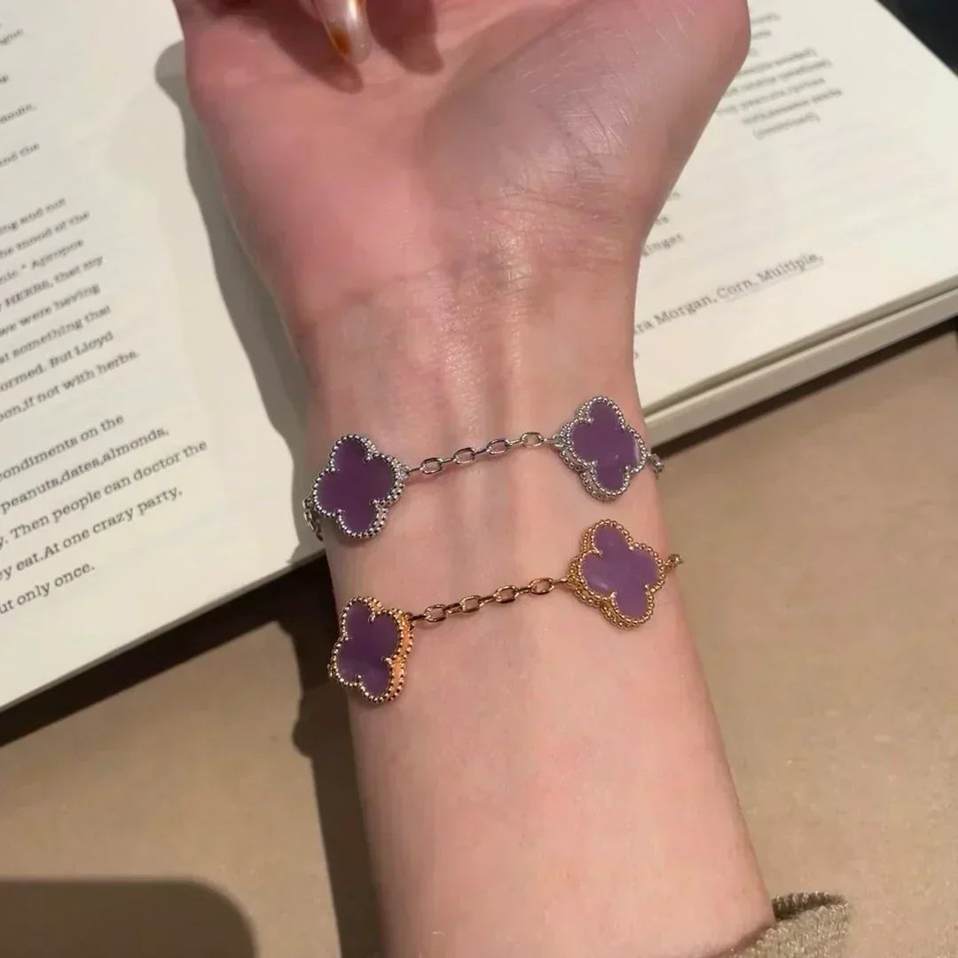 [Stellar Jewelry] CLOVER 5 MOTIF VIOLET BRACELET COLLECTION