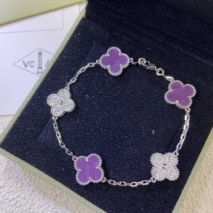 [Stellar Jewelry] CLOVER 5 MOTIF VIOLET BRACELET COLLECTION