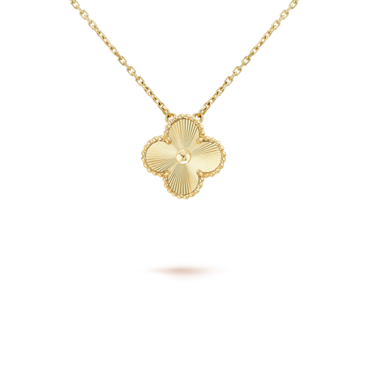 [Stellar Jewelry]CLOVER 15MM LASER NECKLACE