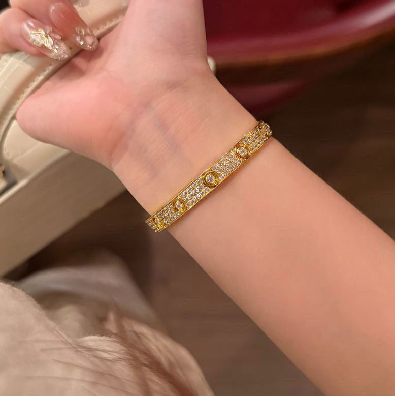 [Stellar Jewelry]LOVE BRACELET 6.1MM DIAMOND-PAVED 10 BIG DIAMONDS