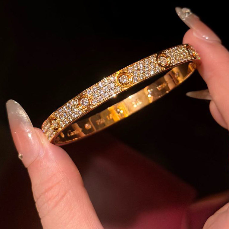 [Stellar Jewelry]LOVE BRACELET 6.1MM DIAMOND-PAVED 10 BIG DIAMONDS