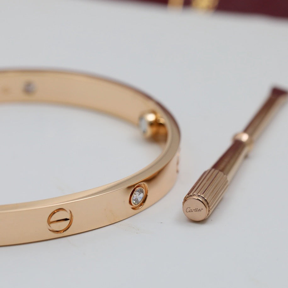[Stellar Jewelry]LOVE BRACELET 6.1MM 4 DIAMONDS