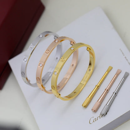 [Stellar Jewelry]LOVE BRACELET 6.1MM 4 DIAMONDS