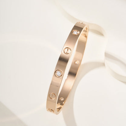 [Stellar Jewelry]LOVE BRACELET 6.1MM 4 DIAMONDS