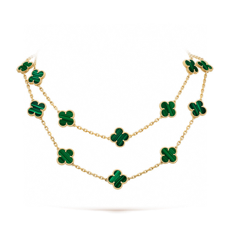 [Stellar Jewelry]CLOVER 20 MOTIFS MALACHITE GOLD