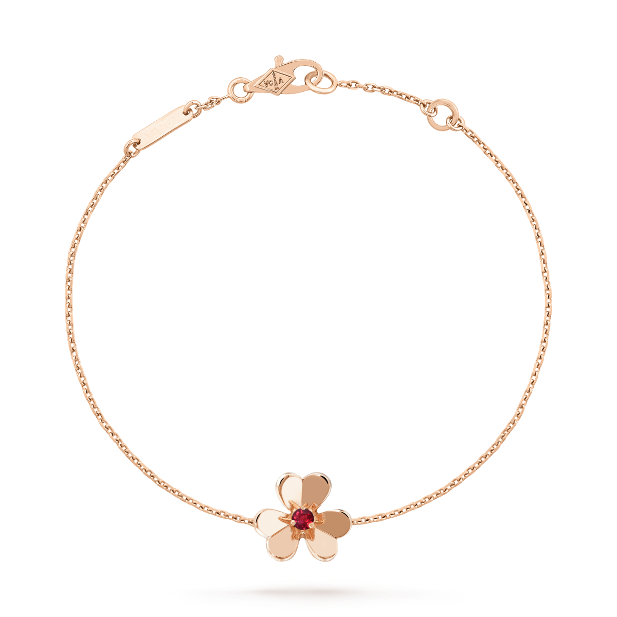 [Stellar Jewelry]FRIVOLE GOLD FLOWER PINK MALACHITE BRACELET