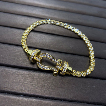 [Stellar Jewelry]FORCE  HORSESHOE  DIAMOND TENNIS BRACELET