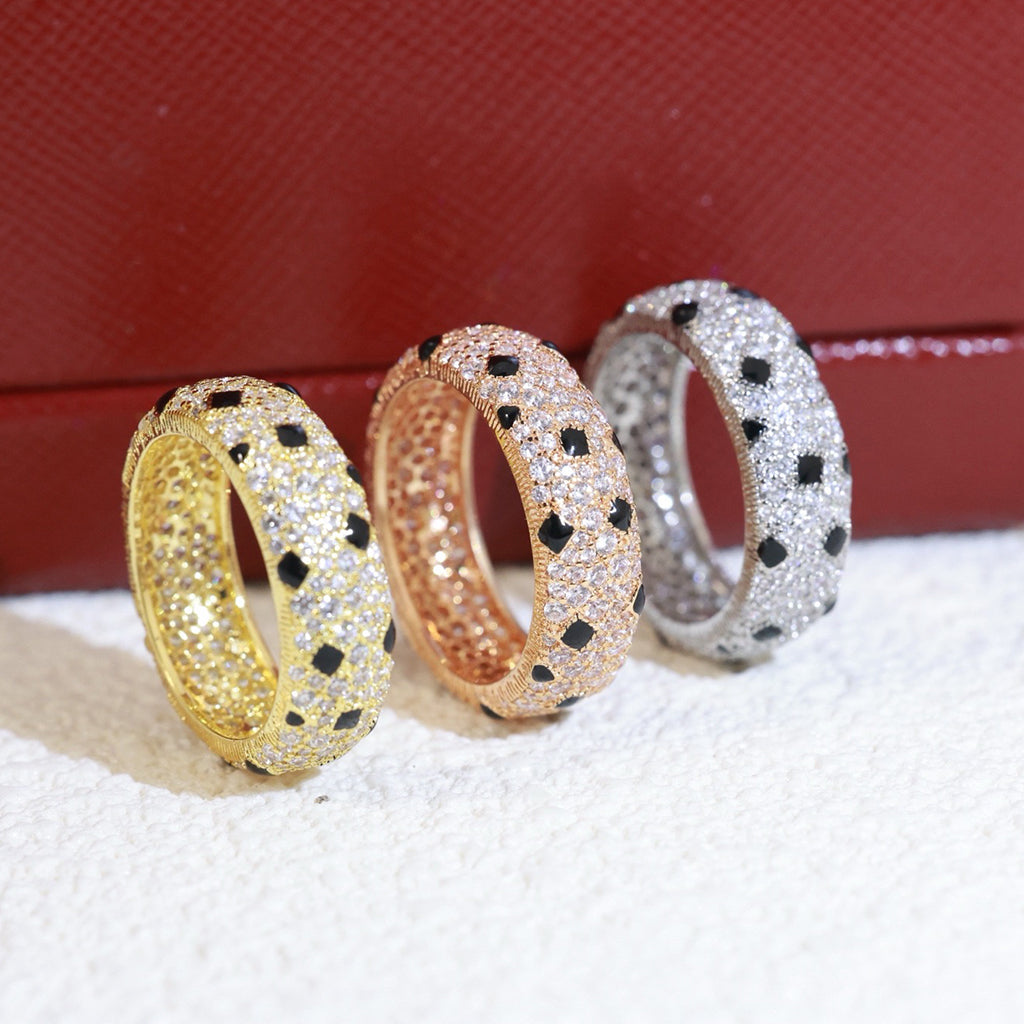 [Stellar Jewelry]PANTHERE SPOTTED FULL DIAMOND RING