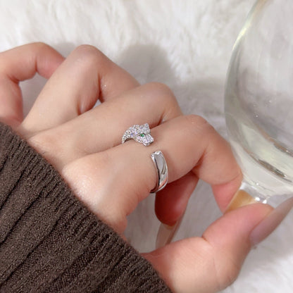 [Stellar Jewelry]PANTHERE HALF DIAMOND SMALL RING