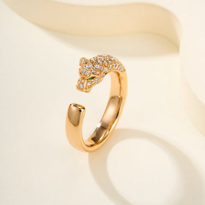 [Stellar Jewelry]PANTHERE HALF DIAMOND SMALL RING