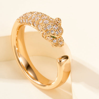 [Stellar Jewelry]PANTHERE HALF DIAMOND SMALL RING