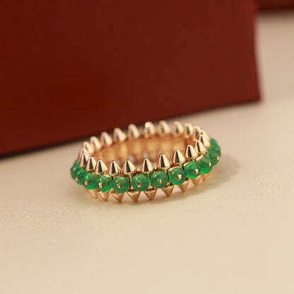 [Stellar Jewelry]CLASH 7.9MM AGATE CHALCEDONY RING