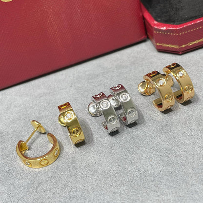 [Stellar Jewelry]LOVE EARRINGS 5.7MM 2 DIAMONDS