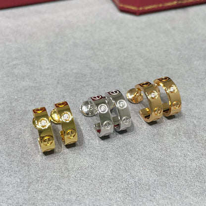 [Stellar Jewelry]LOVE EARRINGS 5.7MM 2 DIAMONDS