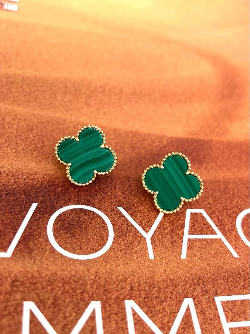 [Stellar Jewelry] CLOVER LARGE (20mm) 1 MOTIFS GREENER MOP STUD EARRINGS