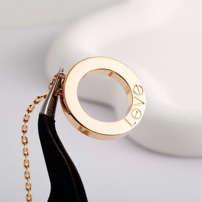[Stellar Jewelry]LOVE NECKLACE 16MM  FULL DIAMOND