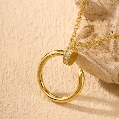 [Stellar Jewelry]JUSTE NECKLACE HALF DIAMOND
