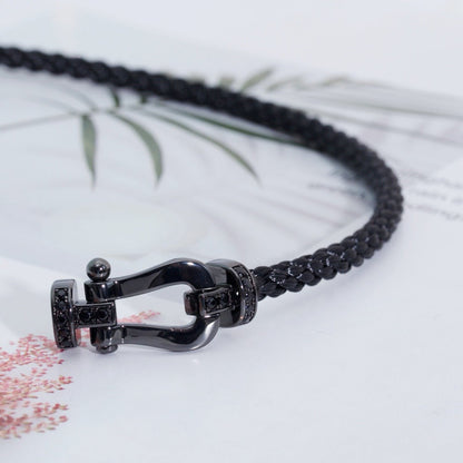 [Stellar Jewelry]FORCE LARGE SERIES HORSESHOE BLACK SAMURAI BRACELET