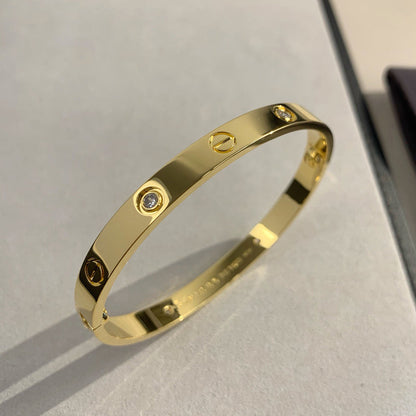 [Stellar Jewelry]LOVE BRACELET 6.1MM 4 DIAMONDS