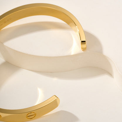[Stellar Jewelry]LOVE BRACELET 6.1MM 1 DIAMOND OPEN CUFF
