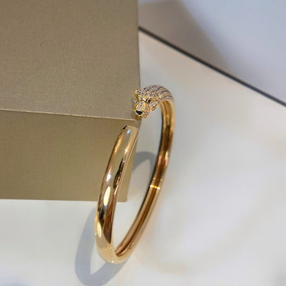 [Stellar Jewelry]PANTHERE HALF DIAMOND OPEN BRACELET