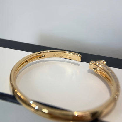 [Stellar Jewelry]PANTHERE HALF DIAMOND OPEN BRACELET
