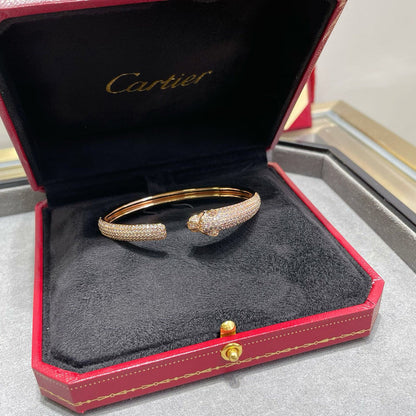 [Stellar Jewelry]PANTHERE FULL DIAMOND OPEN BRACELET