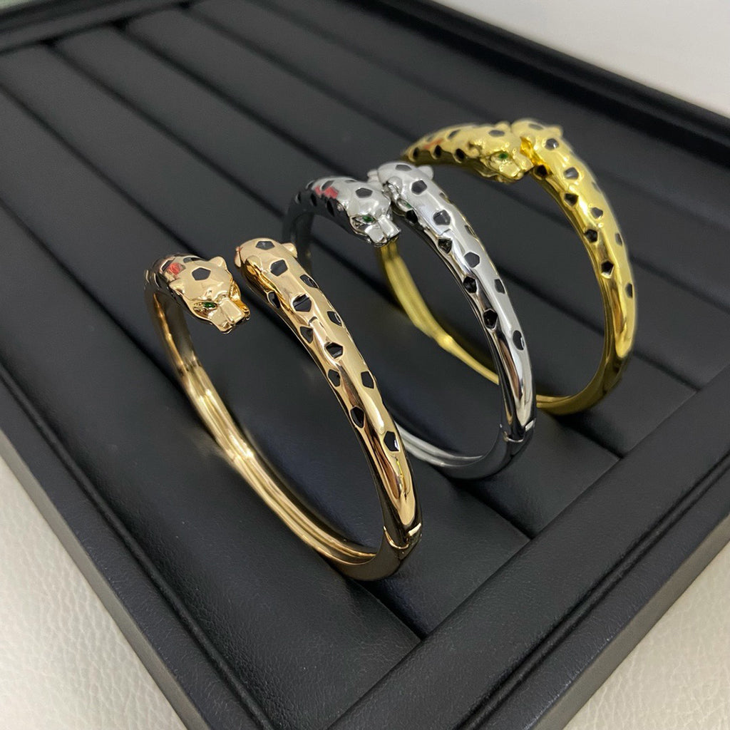 [Stellar Jewelry]PANTHERE DOUBLE HEADED OPEN BRACELET