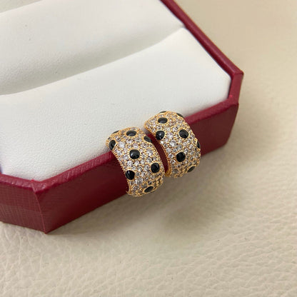 [Stellar Jewelry]PANTHERE MINI FULL DIAMOND EARRINGS