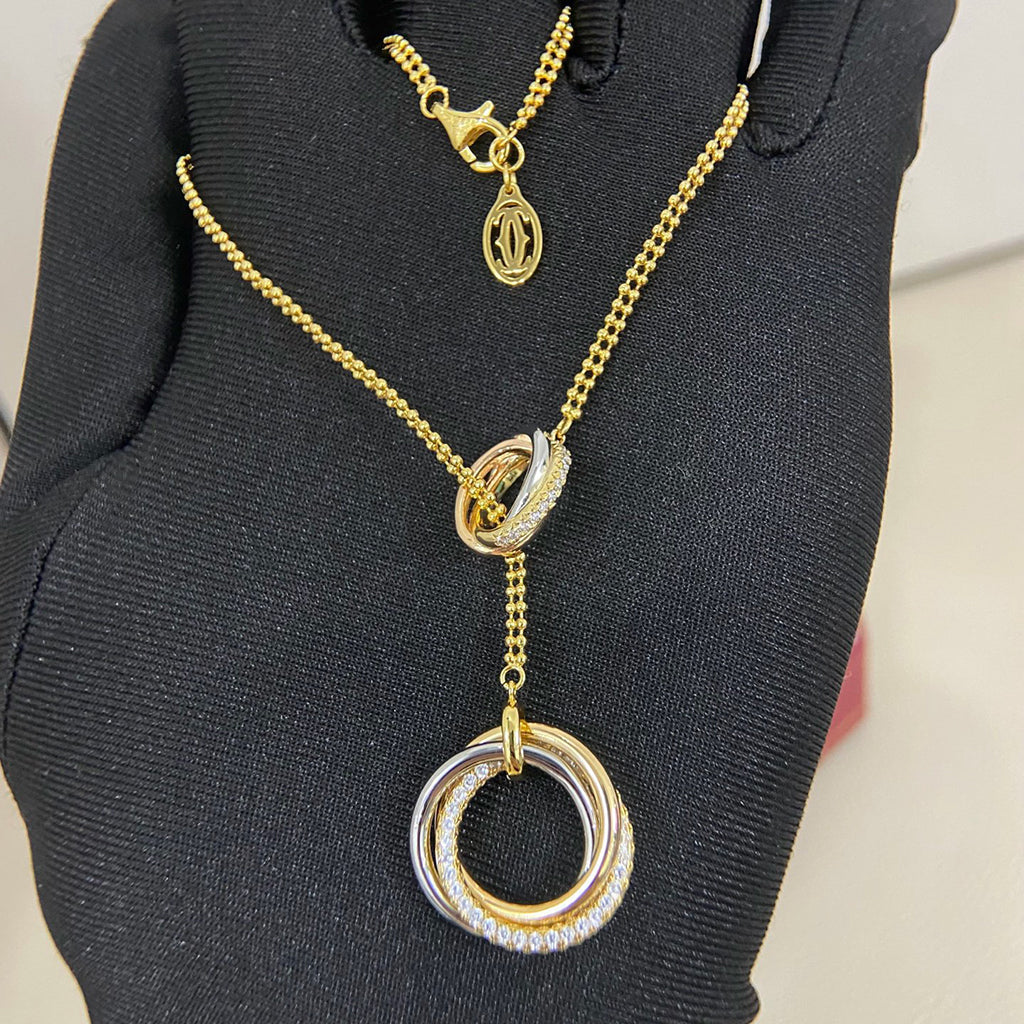 [Stellar Jewelry]TRINITY DIAMONDS NECKLACE