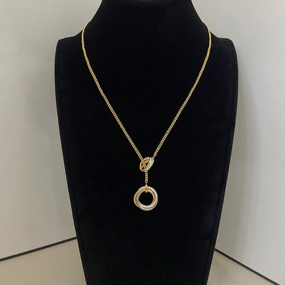 [Stellar Jewelry]TRINITY DIAMONDS NECKLACE