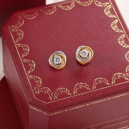 [Stellar Jewelry]TRINITY STUD DIAMOND EARRINGS