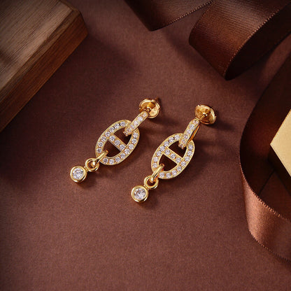 [Stellar Jewelry]HM CHAINE DIAMOND EARRINGS