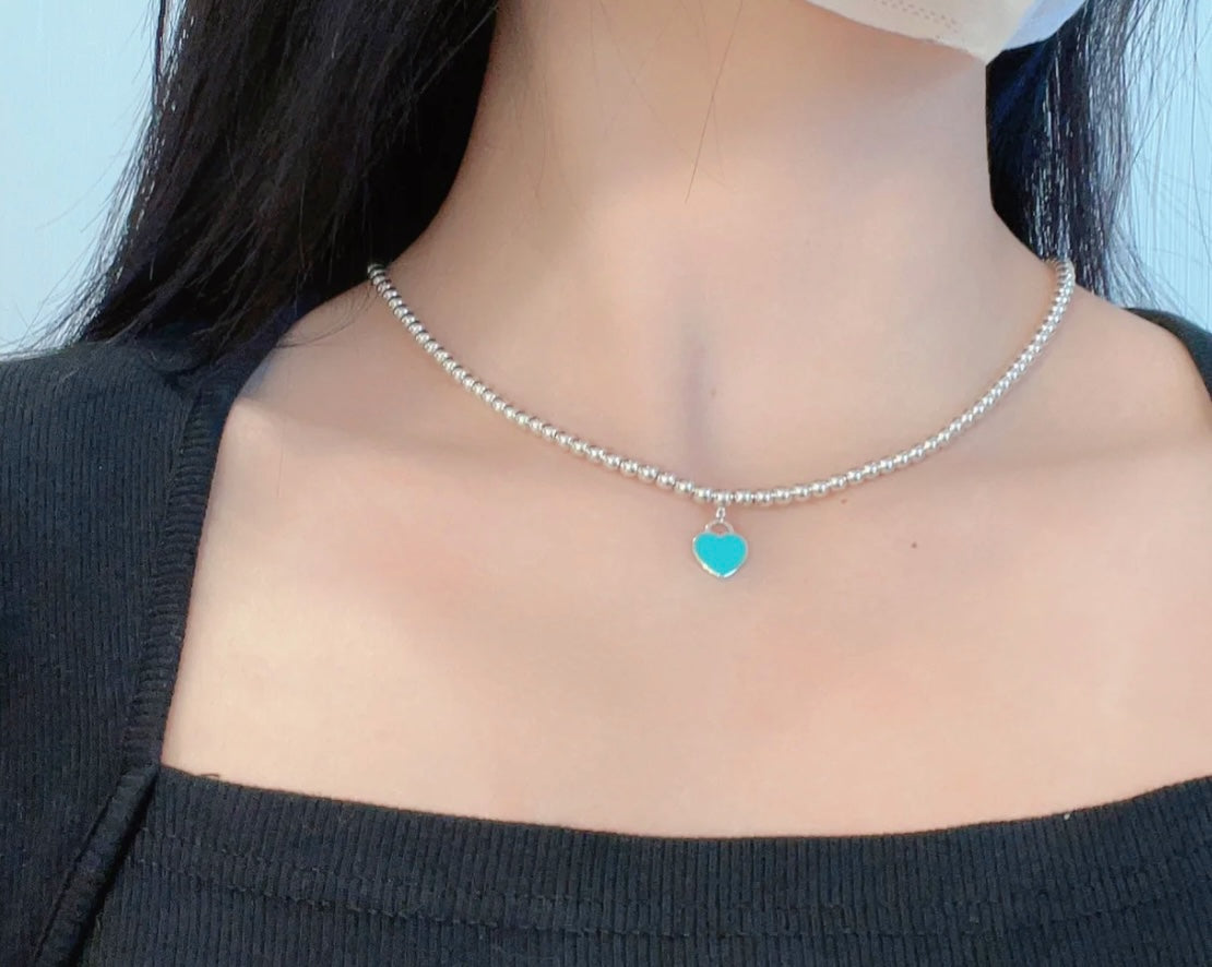[Stellar jewels]RETURN TO TIF SILVER BEAD NECKLACE