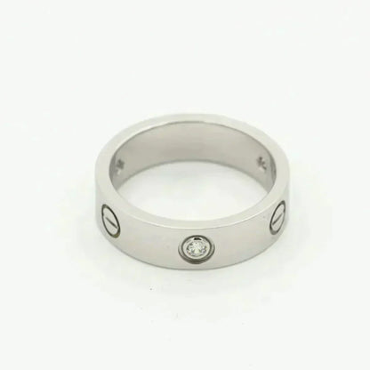 [Stellar Jewelry]LOVE RING 5.5MM 3 DIAMONDS SILVER