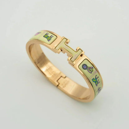 [Stellar Jewelry]H PINK GOLD BRACELET CREAM CERAMIC