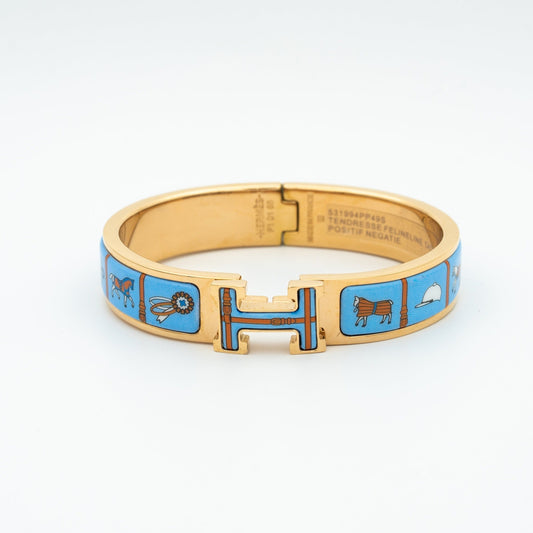 [Stellar Jewelry]H PINK GOLD BRACELET BLUE CERAMIC