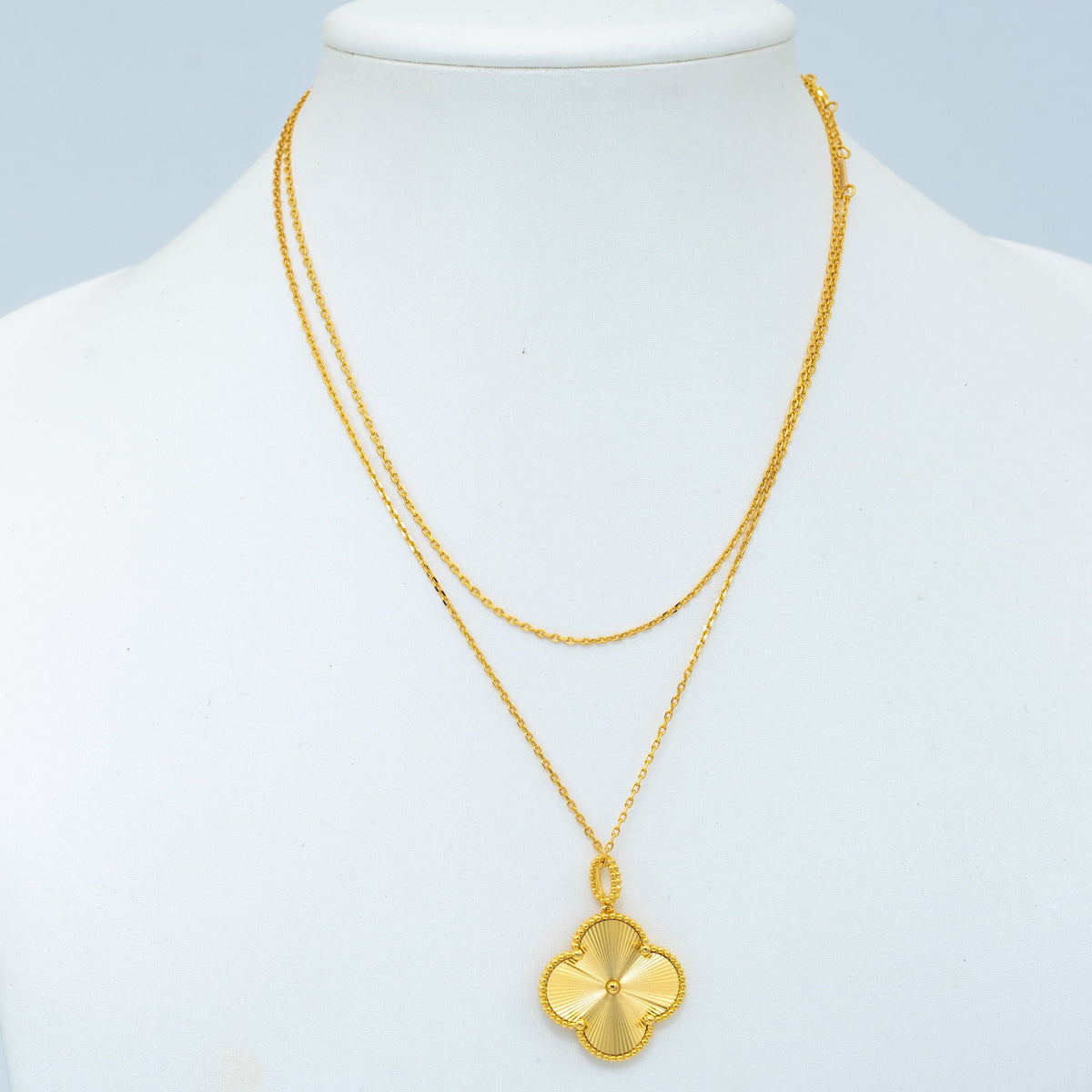 [Stellar Jewelry]CLOVER 25MM PEDANT NECKLACE GOLD