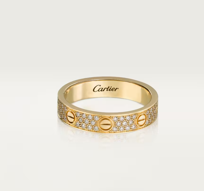 [Stellar Jewelry]LOVE RING 4mm-wide full-diamond ring GOLD